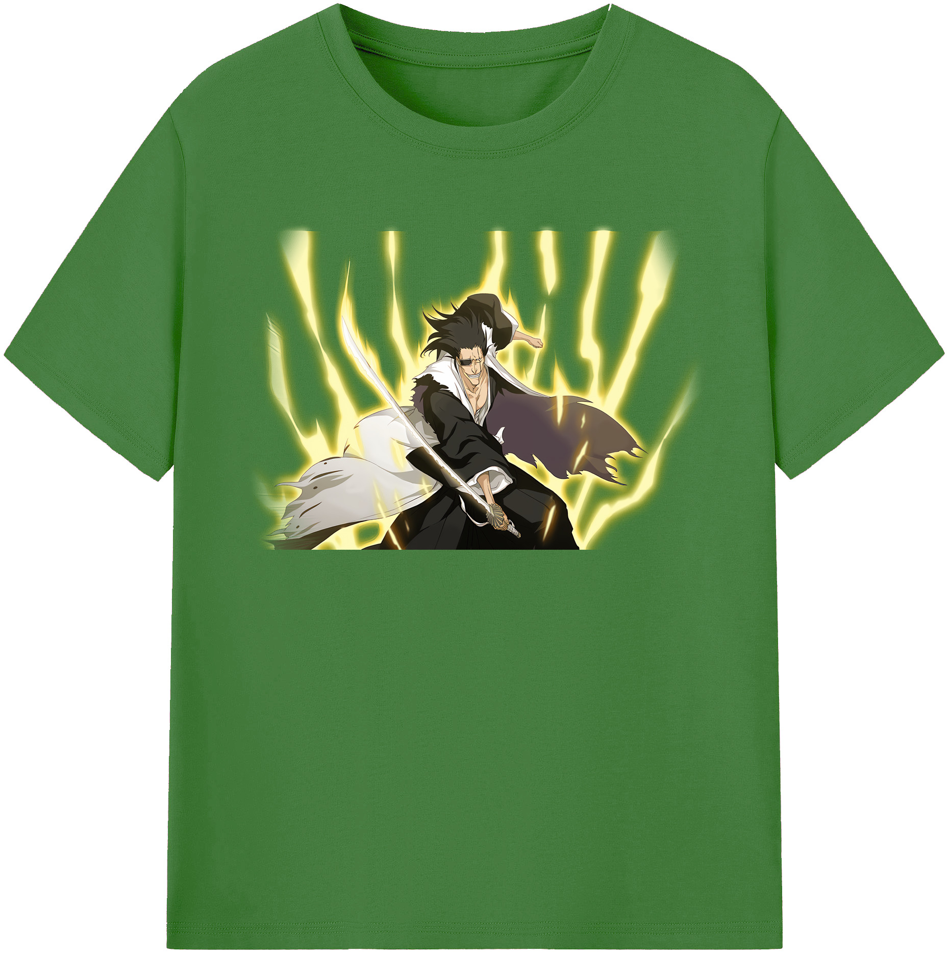 （画像用） ブリーチ ざらき けんぱち BLEACH Zaraki Kenpachi レディースカジュアルプリントTシャツ（綿100％）